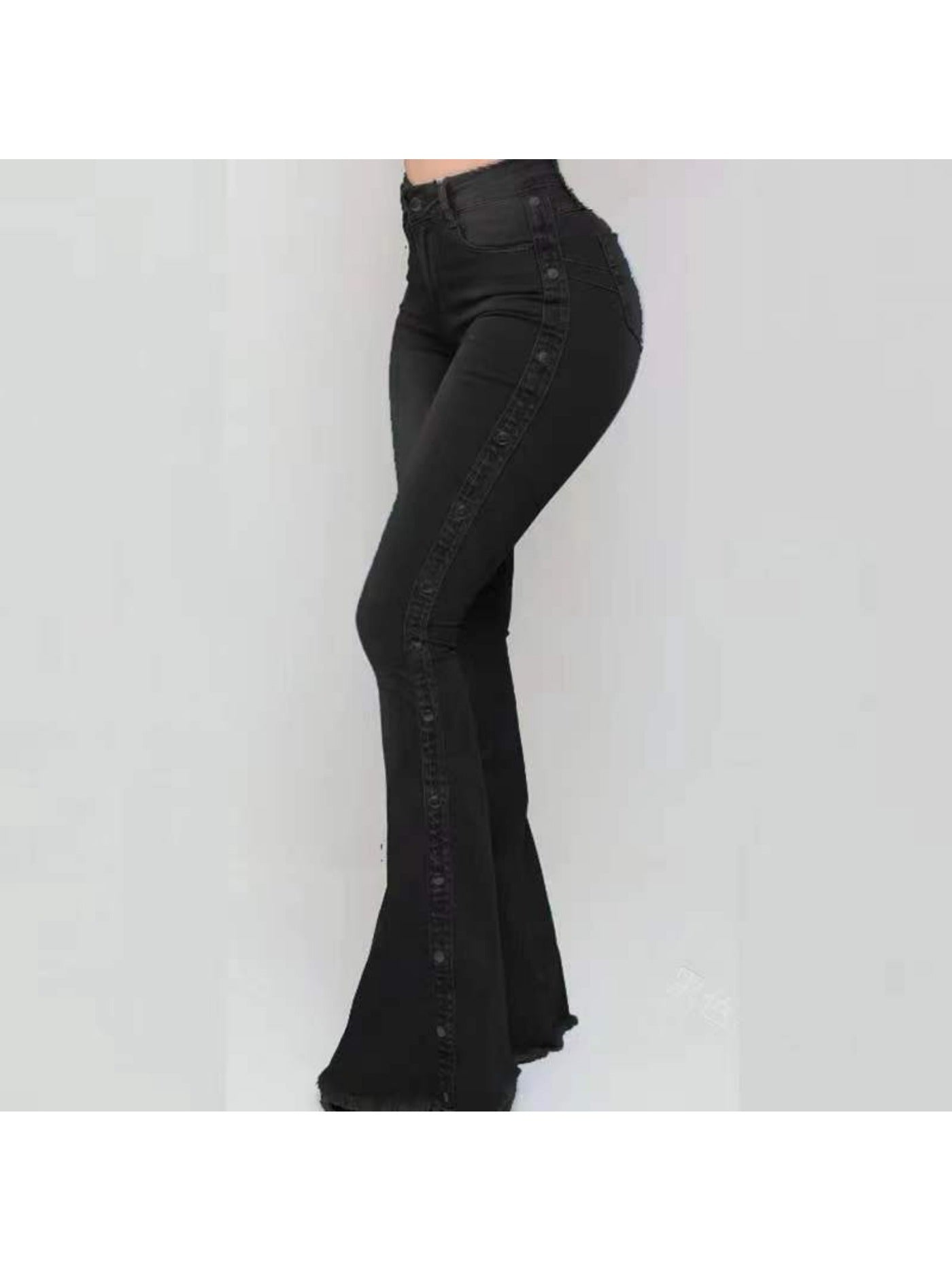 2025 New High-Waist Stretch Flare Jeans, European and American Fashion Design, Comfortable and Slimming, Perfect for Various Occasions